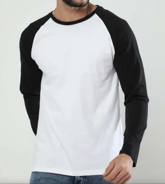 Full Sleeve Men's Raglan T-Shirt | Regular Fit | Round Neck T-Shirt