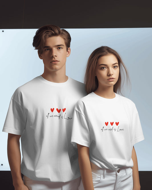 Oversized T-Shirt | Unisex Premium T-Shirt | Hearts - All we need is love